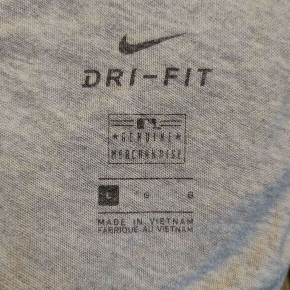 Nike Dri-Fit Men's 3/4 Sleeve Dark/Light Gray 3/4 Button Down Shirt Large - Picture 4 of 6